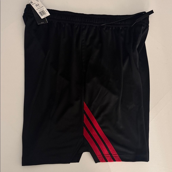 Adidas Basketball Shorts Mens 2XL Black Red - Picture 3 of 3